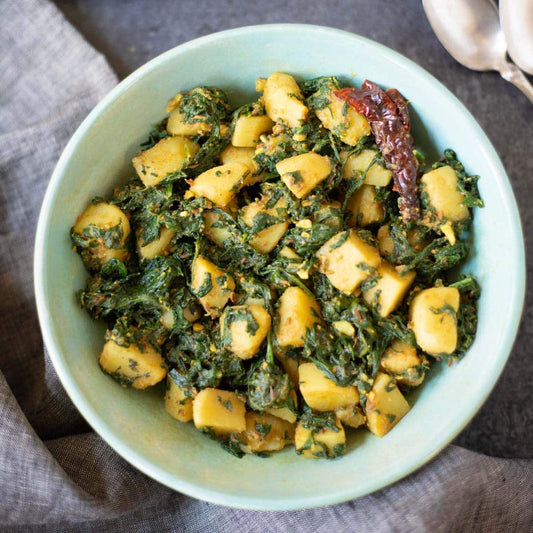 Spinach Potato Curry (Cook 5 min)