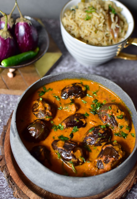 Bagara Baingan Eggplant Hyderabadi Style (Cook 6 min)