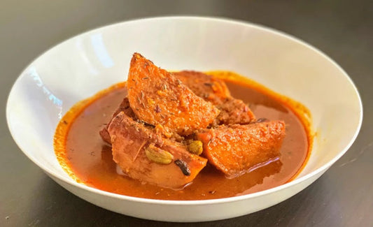 Kashmiri Roghan Josh Pumpkin Tagine, Labneh & Almonds (12min)